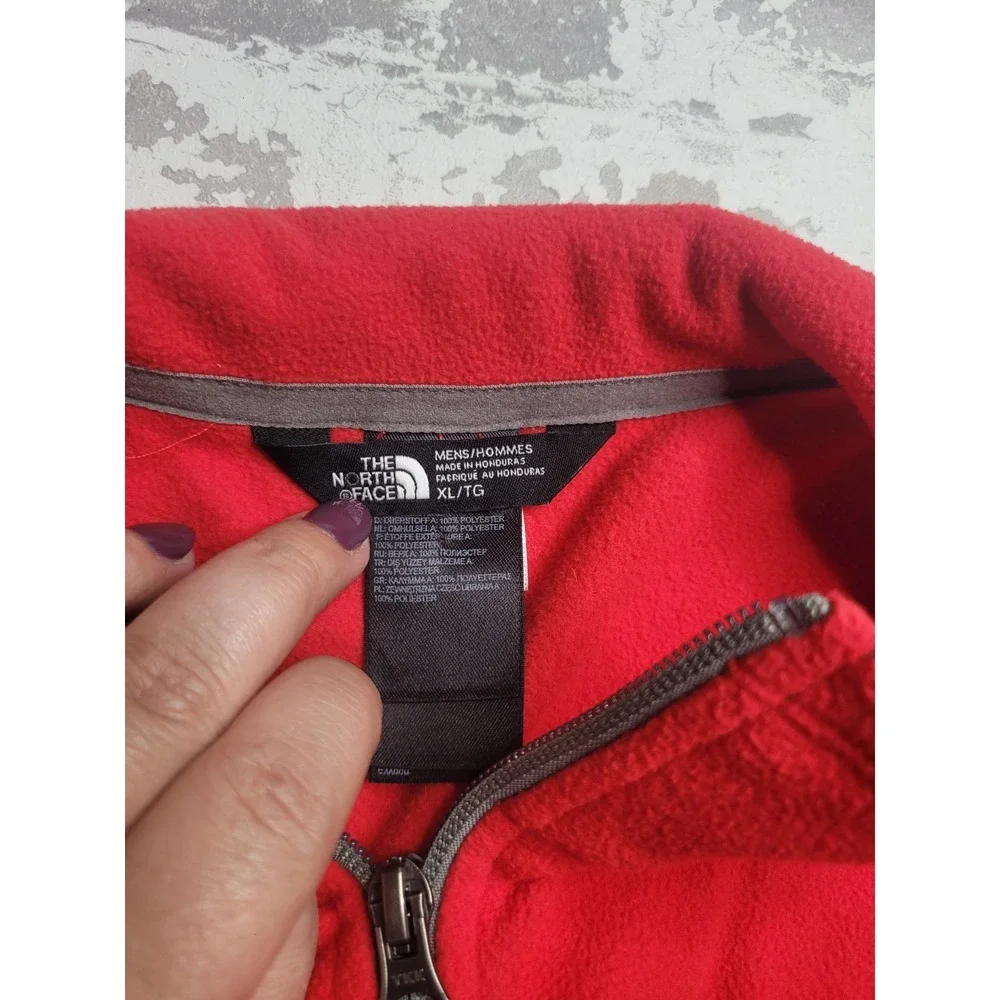 The North Face Full Zip‎ Red Fleece Jacket Men's XL